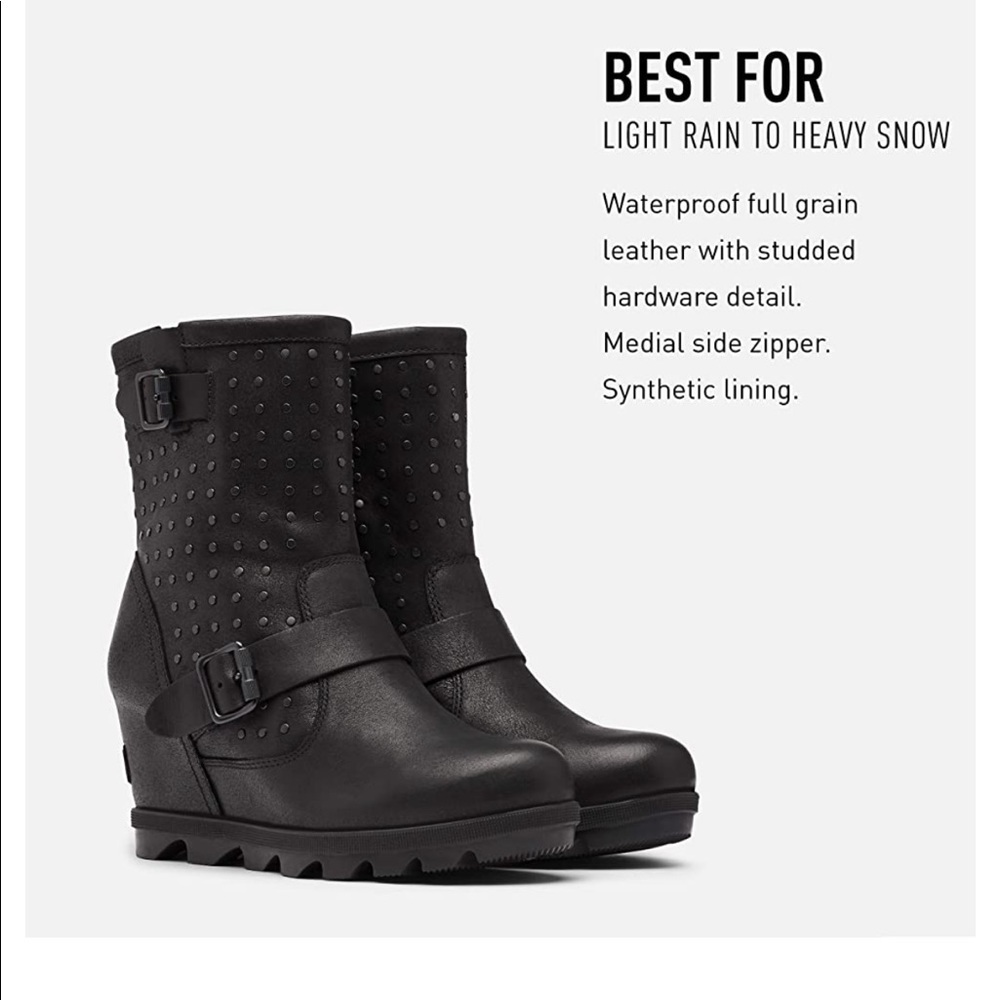 NWT Sore Joan of Arctic Wedge II Boot Stud Leather - Picture 10 of 10